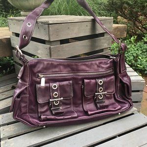Perlina Deep Purple/Eggplant Leather Purse